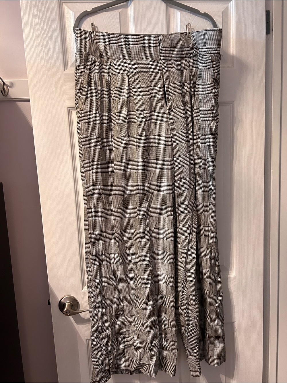 Torrid Black & White Wide-Leg Plaid Pants